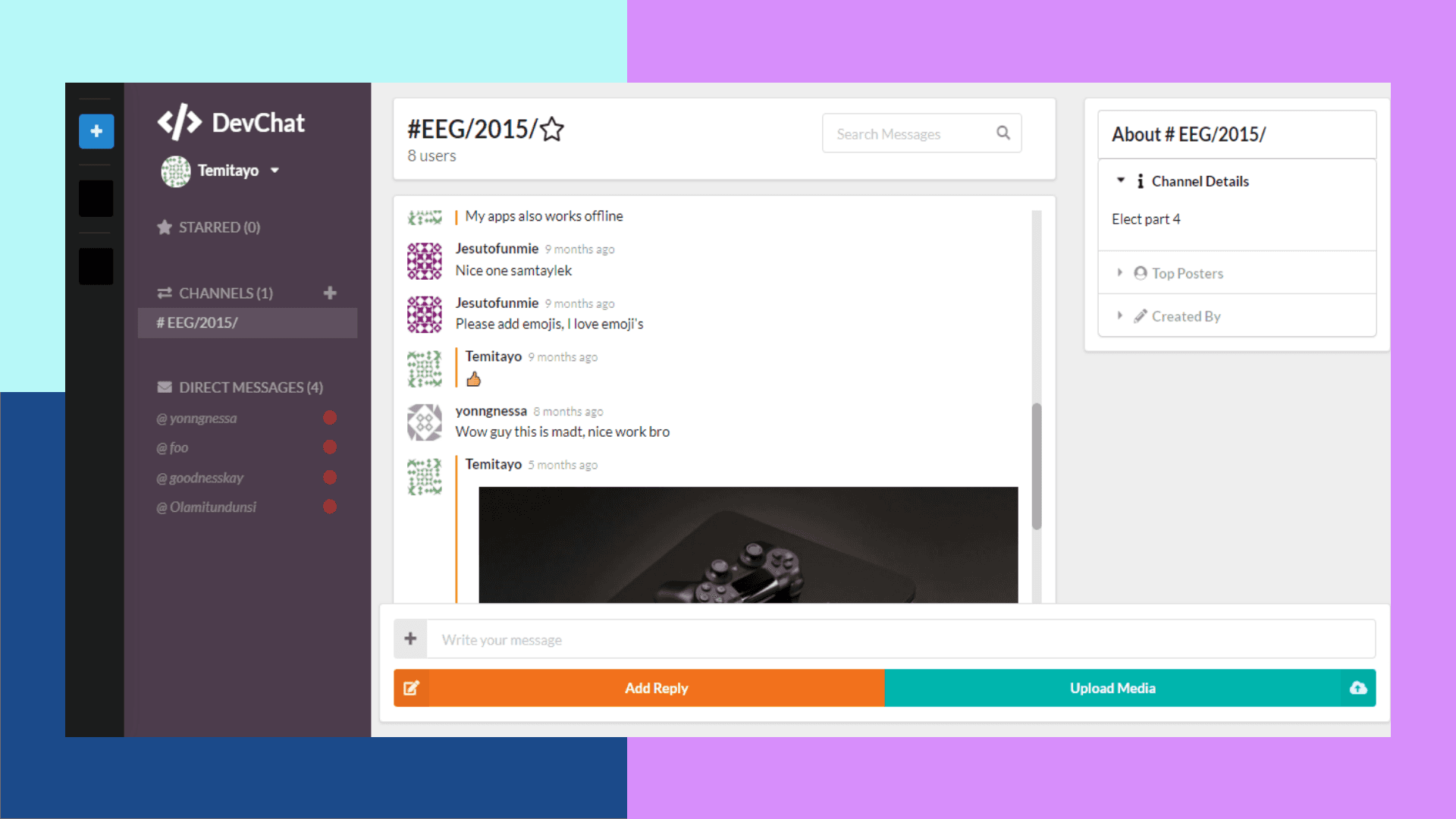 Dev Chat project preview